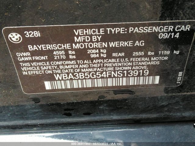 WBA3B5G54FNS13919 BMW 3 Series 328i Xdrive
