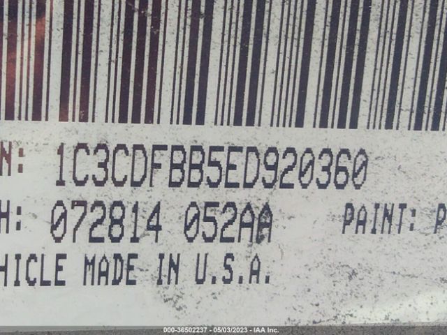 1C3CDFBB5ED920360 Dodge DART SXT