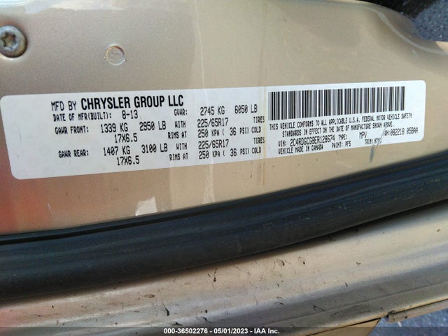 Dodge Grand Caravan Sxt 2014 2C4RDGCG8ER128674 Image 9