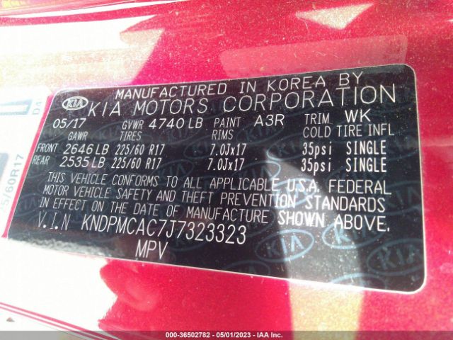 KNDPMCAC7J7323323 KIA Sportage Lx