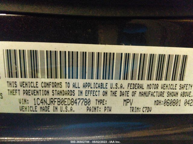 1C4NJRFB0ED847780 Jeep Patriot Latitude