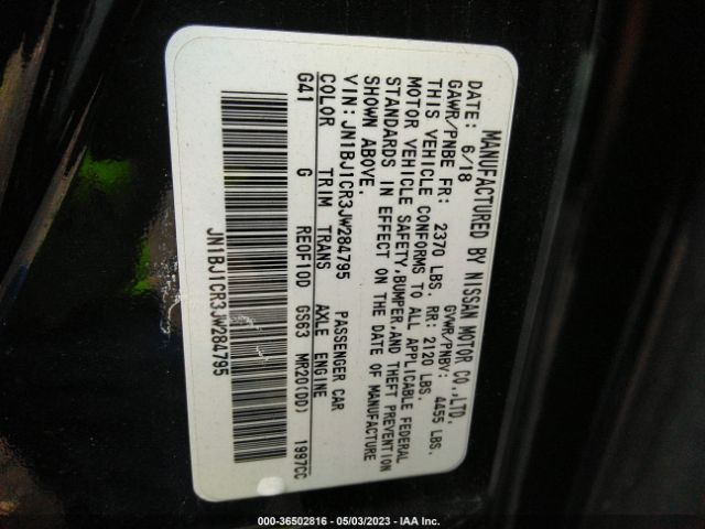 JN1BJ1CR3JW284795 Nissan Rogue Sport Sv