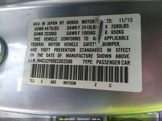 2014 Acura TSX, VIN: JH4CU2F89EC003588