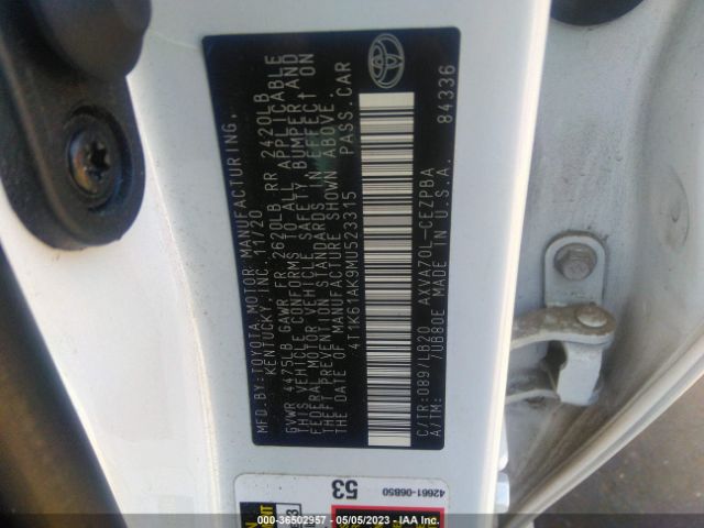 Toyota CAMRY XSE 2021 4T1K61AK9MU523315 Image 10