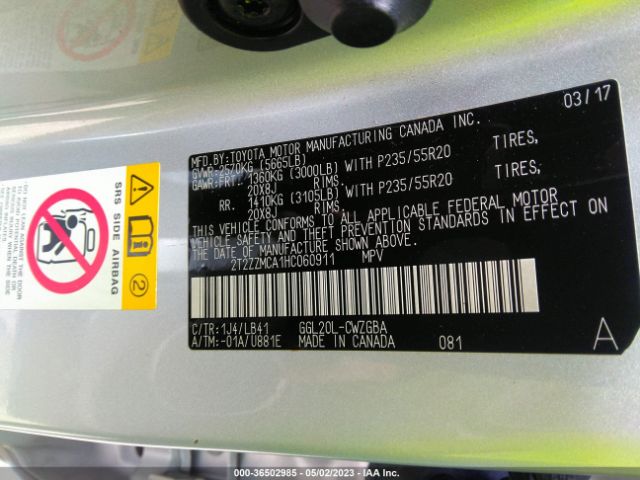 2T2ZZMCA1HC060911 Lexus Rx Rx 350