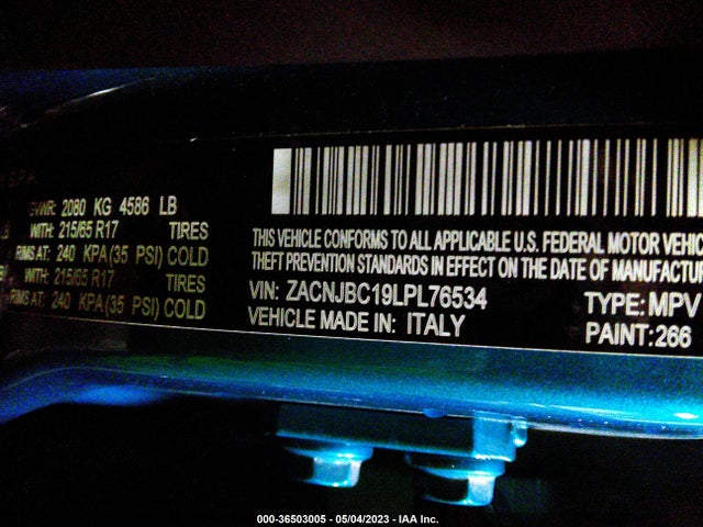 ZACNJBC19LPL76534 Jeep Renegade Trailhawk