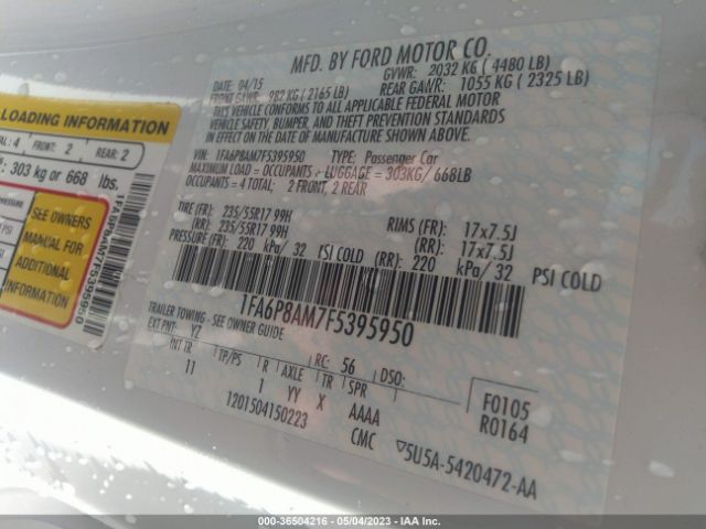 1FA6P8AM7F5395950 Ford Mustang V6