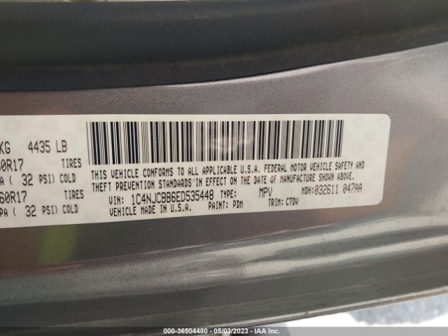 1C4NJCBB6ED535448 Jeep Compass Sport