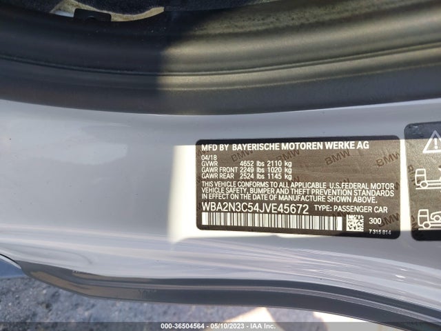 2018 BMW 2 Series, VIN: WBA2N3C54JVE45672