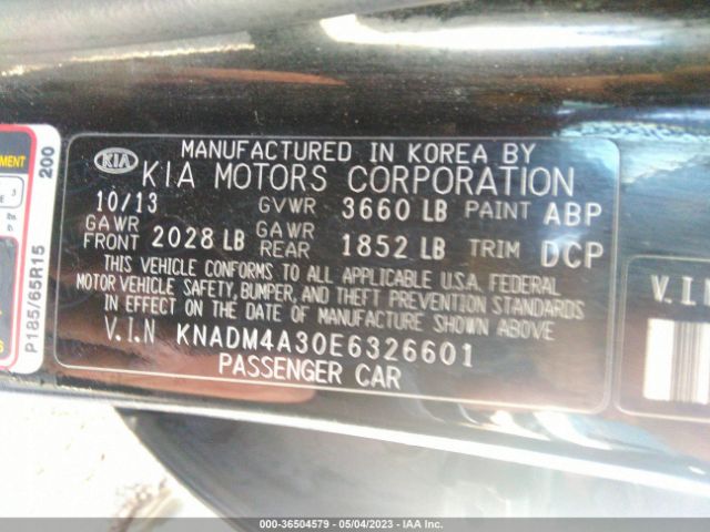 KNADM4A30E6326601 KIA RIO LX