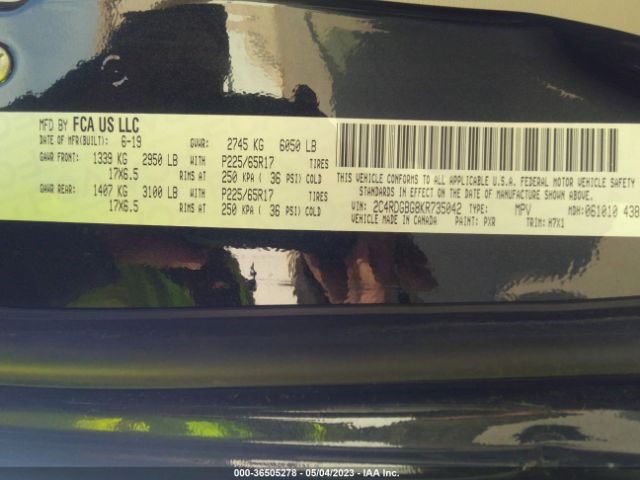 2C4RDGBG8KR735042 Dodge Grand Caravan Se