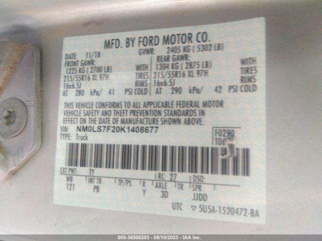NM0LS7F20K1408677 Ford Transit Connect Van Xlt