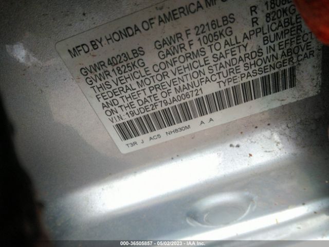 19UDE2F79JA006721 Acura Ilx W