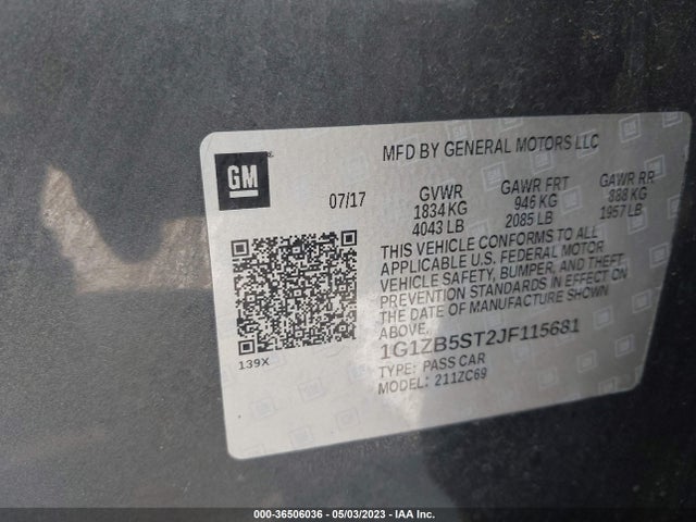 Chevrolet MALIBU LS 2018 1G1ZB5ST2JF115681 Image 11