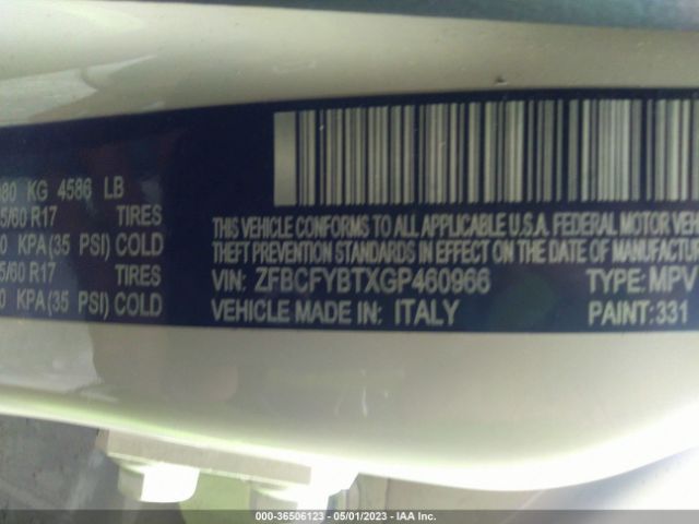 ZFBCFYBTXGP460966 Fiat 500x Easy