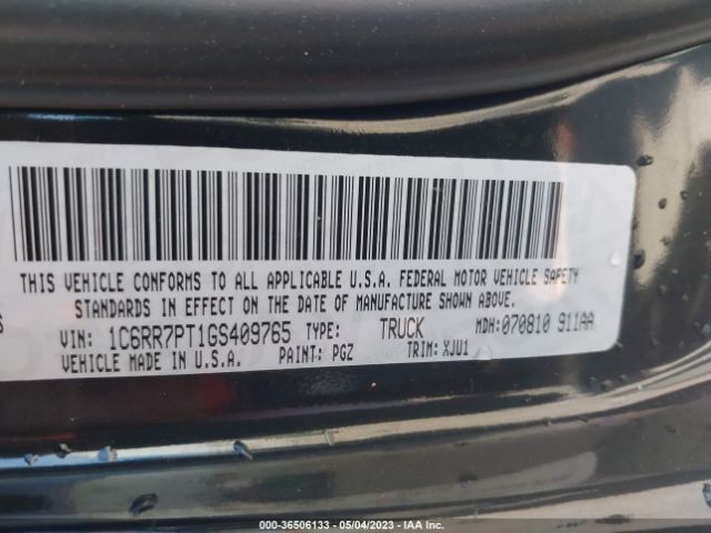 1C6RR7PT1GS409765 RAM 1500 Longhorn