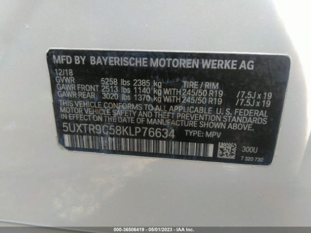 5UXTR9C58KLP76634 BMW X3 Xdrive30i