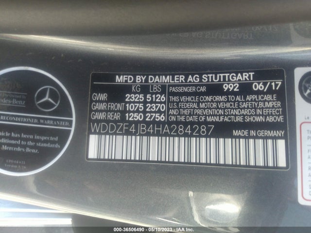 WDDZF4JB4HA284287 Mercedes-Benz E-class E 300