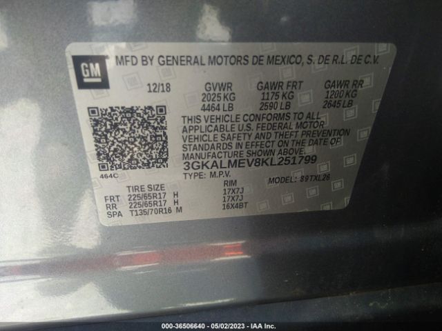 3GKALMEV8KL251799 GMC Terrain Sle