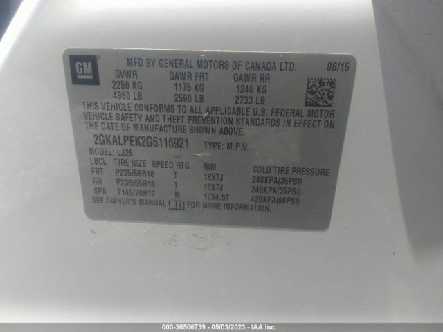 2GKALPEK2G6116921 GMC Terrain Slt