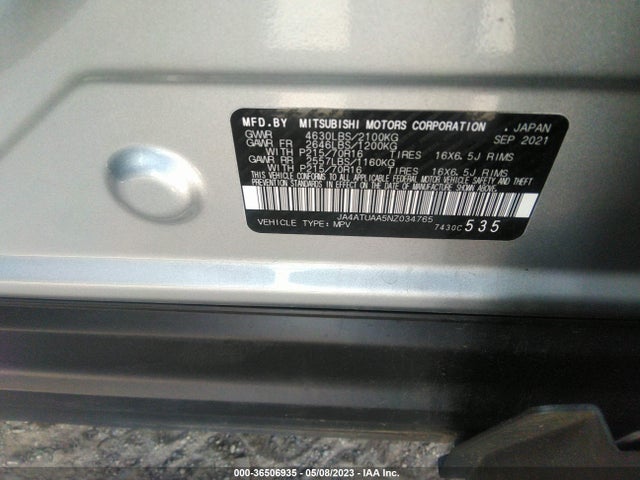 JA4ATUAA5NZ034765 Mitsubishi Eclipse Cross Es