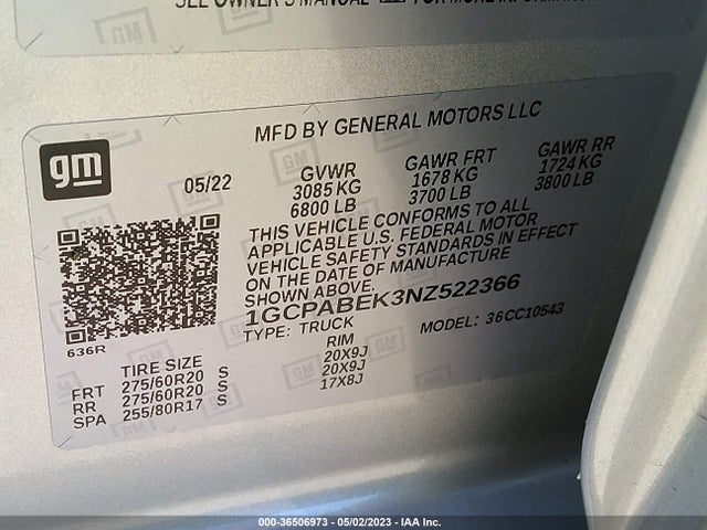 Chevrolet Silverado 1500 Custom 2022 1GCPABEK3NZ522366 Image 9