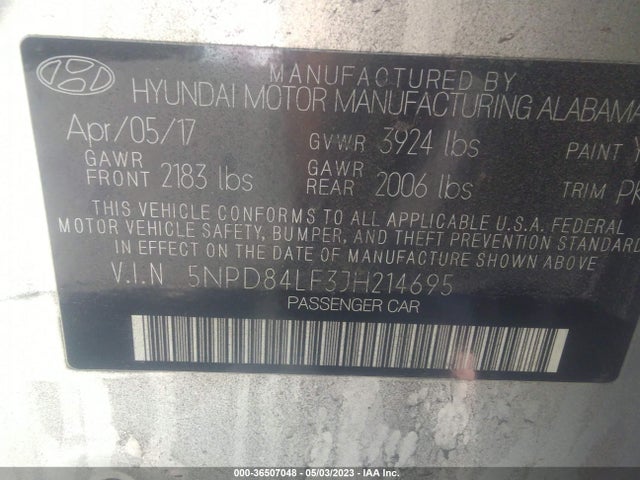 Hyundai Elantra Value Edition 2018 5NPD84LF3JH214695 Image 10