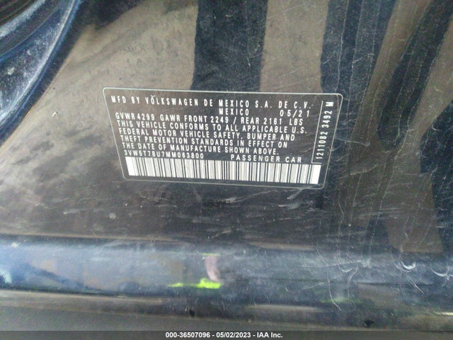 36507096 :رقم المزاد ، 3VW5T7BU7MM063800 vin ، 2021 Volkswagen Jetta Gli S/autobahn مزاد بيع