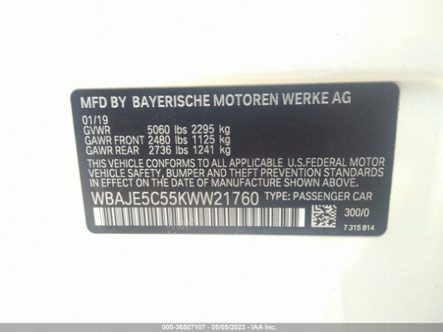 WBAJE5C55KWW21760 BMW 5 Series 540i
