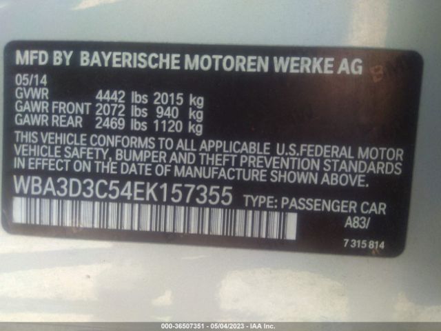WBA3D3C54EK157355 BMW 3 Series 328d