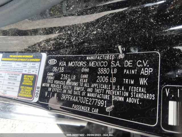 KIA FORTE LX 2018 3KPFK4A70JE277991 Image 9