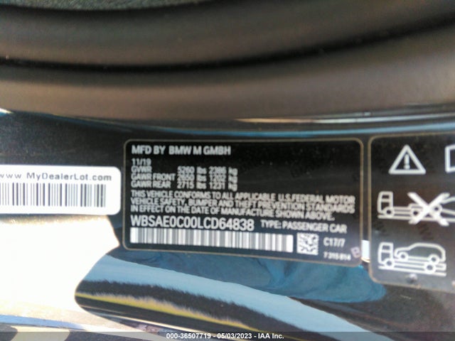 2020 BMW M8, VIN: WBSAE0C00LCD64838