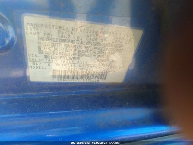 3N1CE2CP7FL351618 Nissan Versa Note Sr