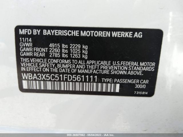 WBA3X5C51FD561111 BMW 3 Series Gran Turismo 328i Xdrive