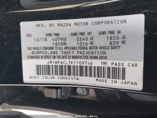 JM1BPACL7K1109746 Mazda Mazda3 Sedan W/preferred Pkg