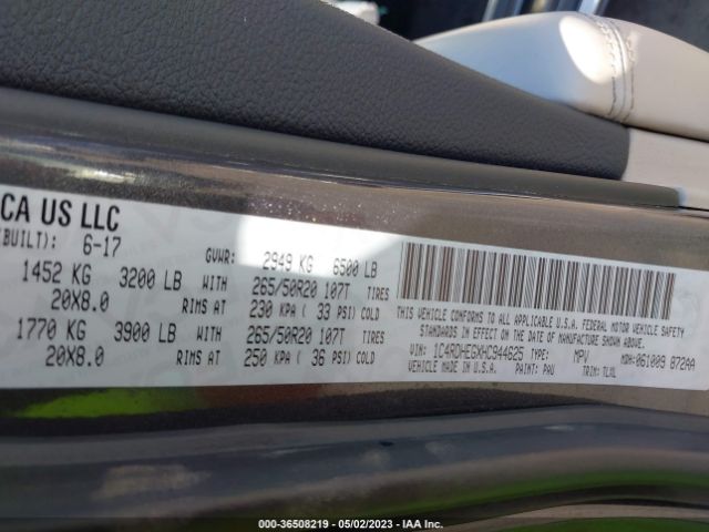 1C4RDHEGXHC944625 Dodge Durango Citadel