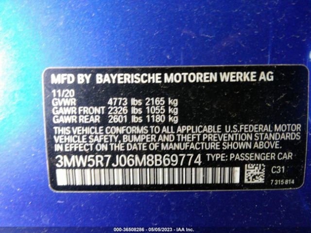 3MW5R7J06M8B69774 BMW 3 Series 330i Xdrive