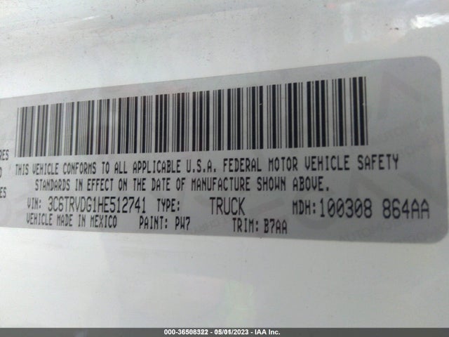 RAM Promaster Cargo Van 2017 3C6TRVDG1HE512741 Image 11