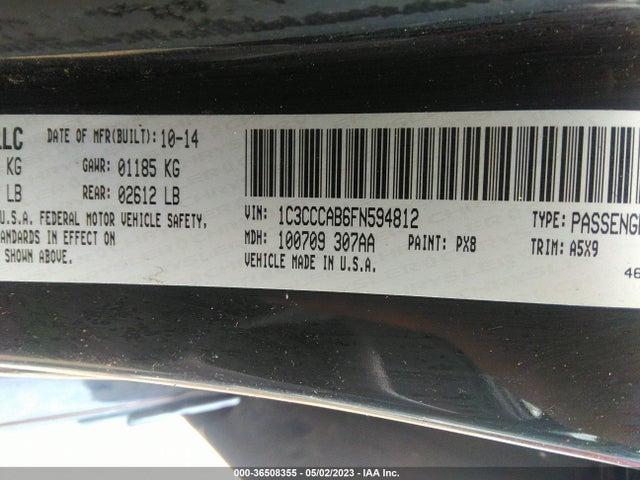 Chrysler 200 Limited 2015 1C3CCCAB6FN594812 Image 9