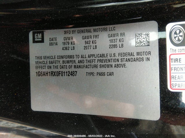 1G6AH1RX0F0112487 Cadillac Ats Coupe Luxury Awd