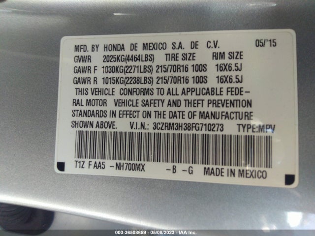 Honda CR-V LX 2015 3CZRM3H38FG710273 Image 10