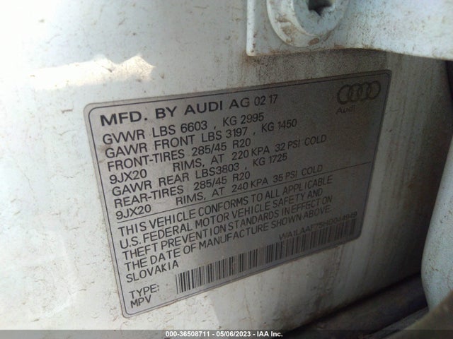 WA1LAAF75HD044949 Audi Q7 Premium Plus