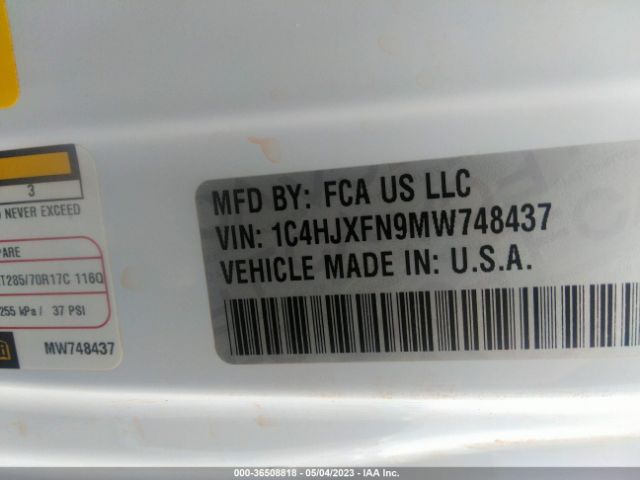 1C4HJXFN9MW748437 Jeep Wrangler Unlimited Rubicon