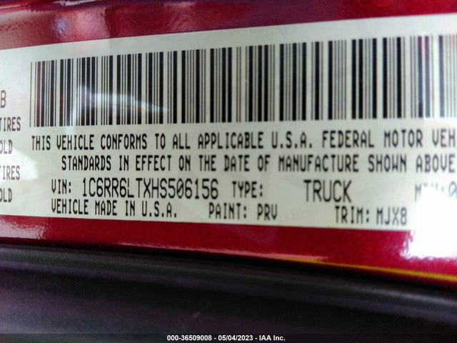 1C6RR6LTXHS506156 RAM 1500 Lone Star