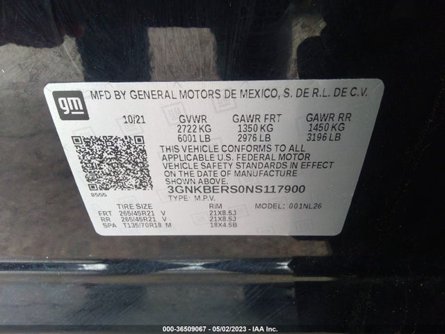 Chevrolet BLAZER RS 2022 3GNKBERS0NS117900 Image 9