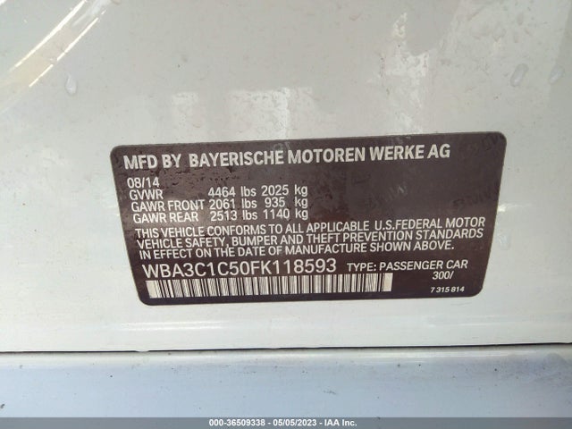 BMW 328I 2015 WBA3C1C50FK118593 Image 9