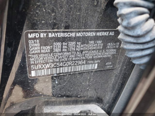 5UXXW3C54G0R22964 BMW X4 Xdrive28i
