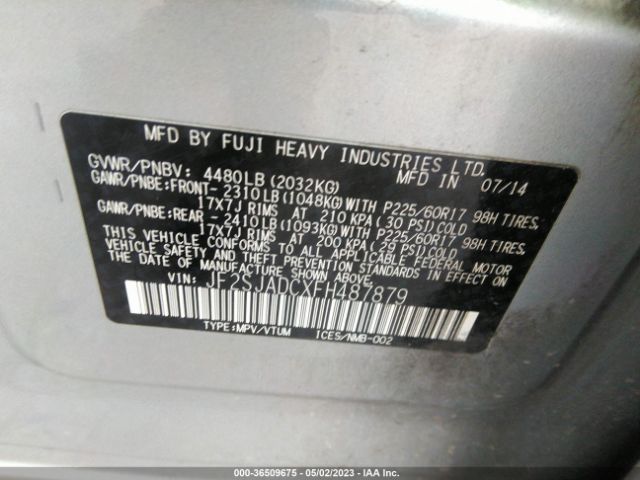 JF2SJADCXFH487879 Subaru Forester 2.5i Premium