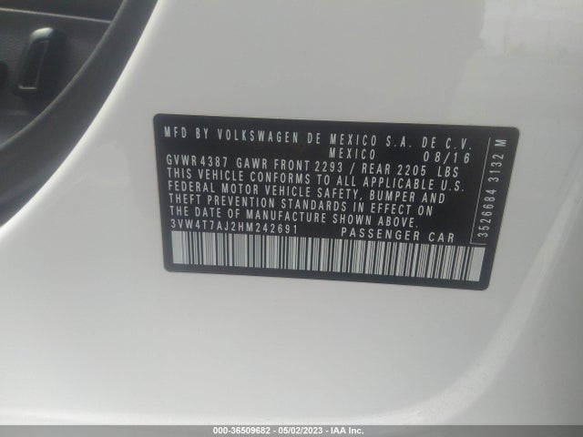 3VW4T7AJ2HM242691 Volkswagen JETTA GLI