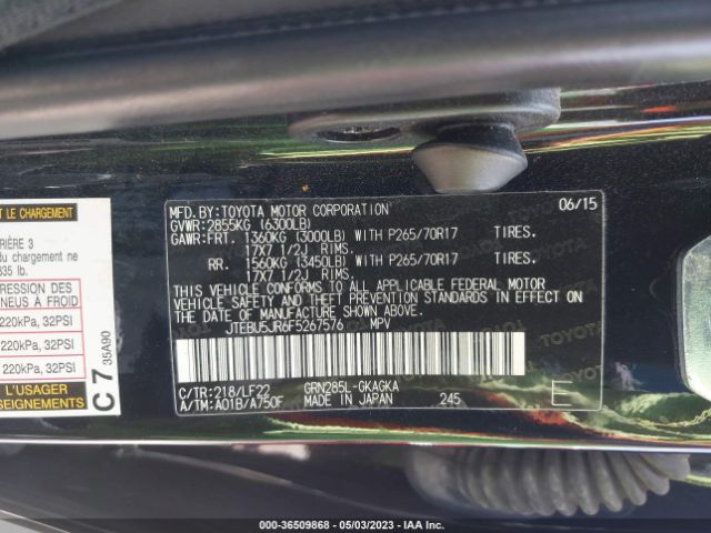 JTEBU5JR6F5267576 Toyota 4runner Trd Pro